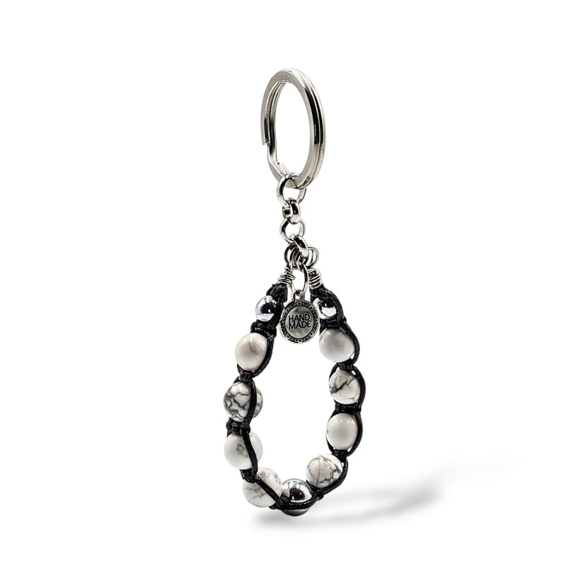 Portachiavi Eos - Howlite/Ematite