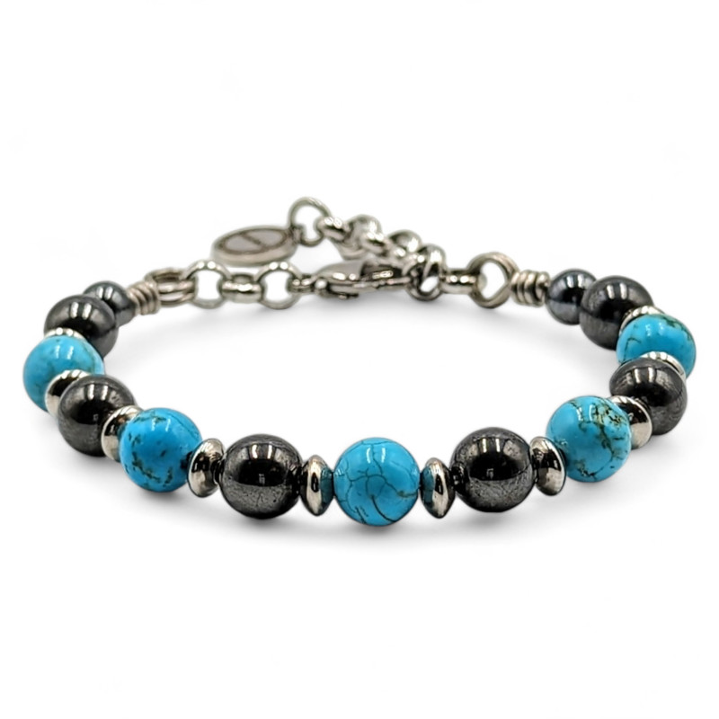 Bracciale - Howlite/Ematite